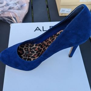 Blue "suede" shoes